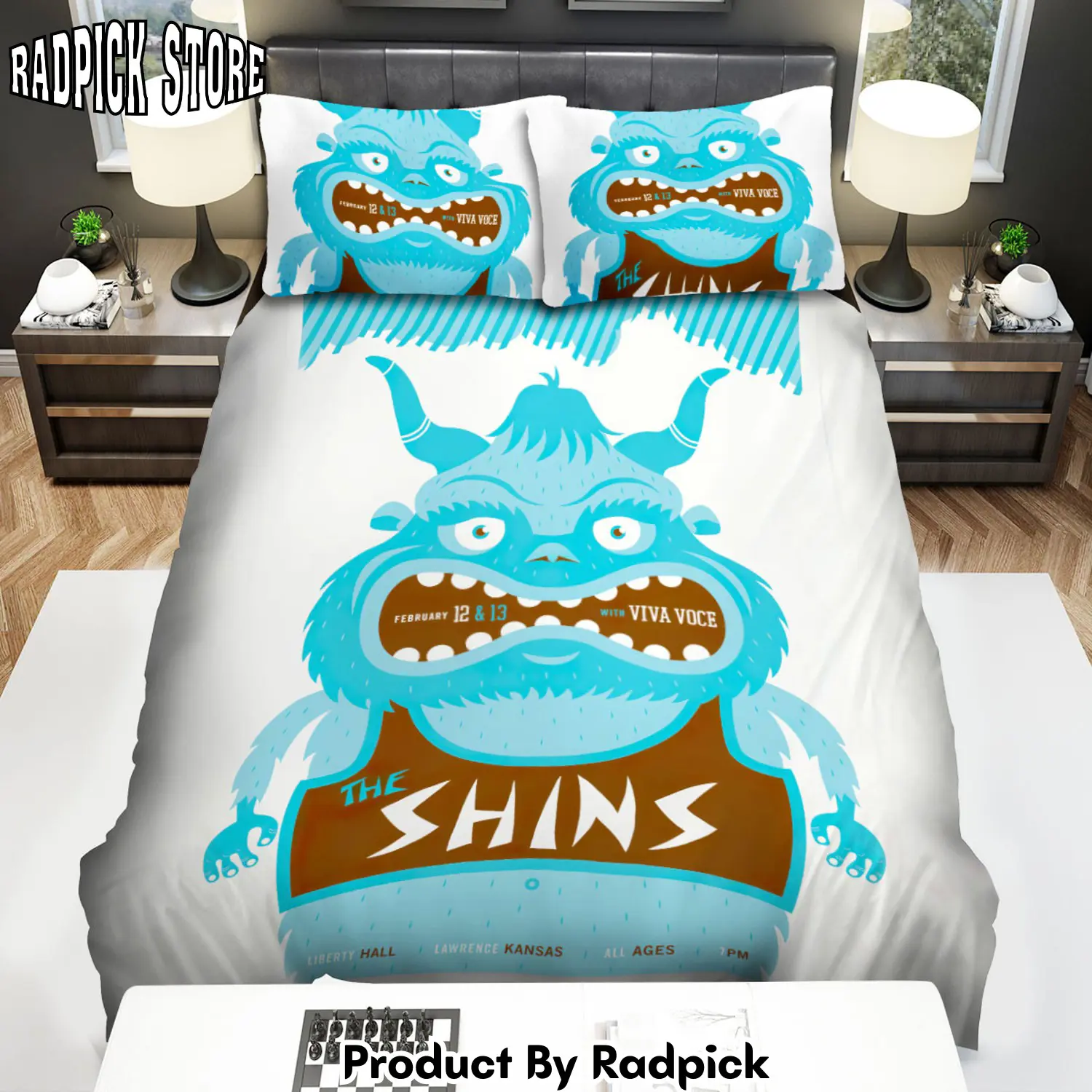 Radpick the shins band blue monster art bed sheets spread comforter duvet cover bedding sets rp327932
